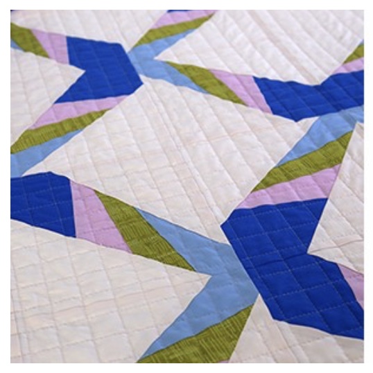 close-up of quilt